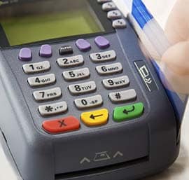 Credit card terminal (POS-terminal) for payment
